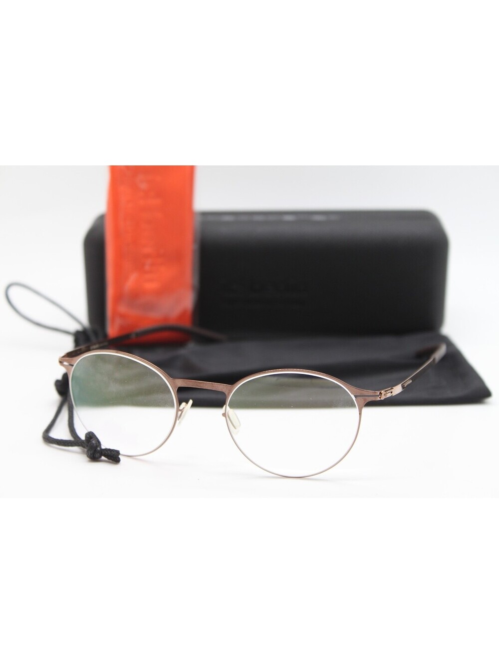 NEW IC! BERLIN ETESIANS X-SMALL SHINY COPPER AUTHENTIC EYEGLASSES W/CASE 45-19